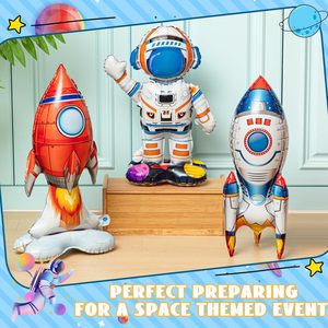 <span class=keywords><strong>8</strong></span> Globos de Aluminio de Cohetes Espaciales, Astronauta y Nave Espacial, Decoración para Fiesta de Cumpleaños de Niños con Temática de Cohetes, Suministros y Juguetes de <span class=keywords><strong>Planetas</strong></span> - Product Image 3