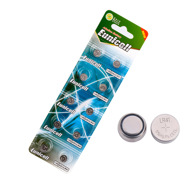High Quality 1.5 V LR41 AG3 Alkaline Button Cell Battery Replaceable Digital Thermometer