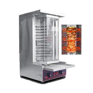 Masa et ızgara makinesi türkiye döner kebap yapma gaz tavuk Shawarma makinesi tavuk Rotisserie makinesi