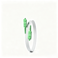 Penjualan Panas DIMAN White Simplex SC/APC G652D Fiber Patch Cord Single Mode FTTH Drop Cable Jumper untuk Jaringan Telekomunikasi.