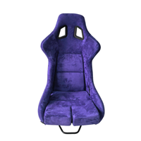 Siège baquet de course en microfibre suédée de haute qualité, coque noire scintillante, siège de simulateur de course universel