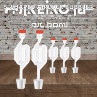 Bouchon de Fermentation Jetable en Forme de S pour Brassage Artisanal et Vinification – Outil de Bar en Plastique pour Vin