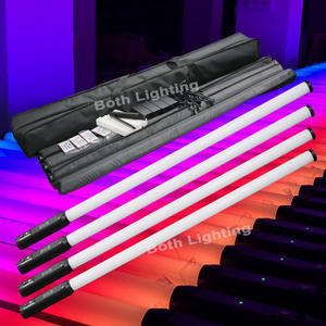 DDP Entrepôt UE Noir 4 pièces 360 Pixels Lumières <span class=keywords><strong>LED</strong></span> <span class=keywords><strong>Tube</strong></span> Lumineux Étanche IP65 Pleine Couleur Sans Fil DMX DJ Application Événementielle - Product Image 4