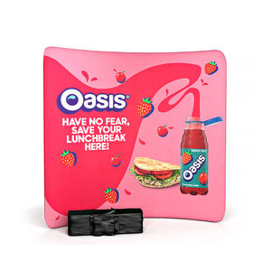 8フィート10フィートポータブルバナーディスプレイフレームポップアップテンションファブリックディスプレイスタンド湾曲広告トレードショーイベント背景 - Product Image 3