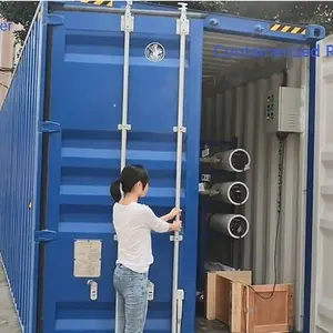 Containerized mobile solar powered well sea water desalination plant price cost industrial swro seawater desalination plant