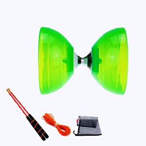 Cadeau de Noël pour enfants <span class=keywords><strong>Diabolo</strong></span> chinois Yoyo Triple <span class=keywords><strong>roulement</strong></span>, Diablo de jonglage souple de 5 "<span class=keywords><strong>avec</strong></span> baguettes, ficelle et sac de transport - Product Image 5