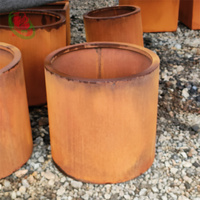 Jardinière en acier corten carrée, rectangulaire, ronde, jardinière de forme spéciale, pots à fleurs