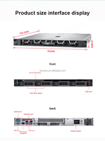 Oem Dells pemasok ekonomi profesional kelas perusahaan R250 Emc Poweredge Xeon E-2378G 8 Core 32G 1U rak Server