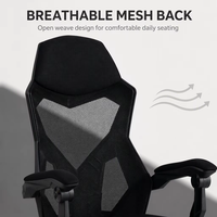 Chaise de bureau en maille synthétique, couleur noire, Style moderne, livraison gratuite, offre spéciale
