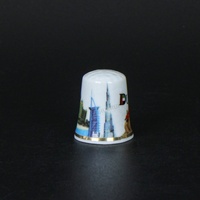 Doigtier en céramique souvenir de Dubaï personnalisé, protecteur de doigt, accessoire de couture pour travaux d'aiguille