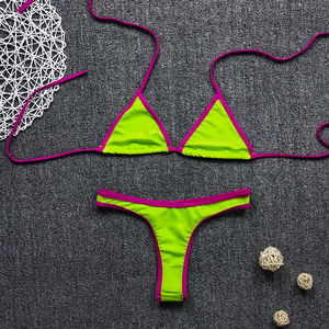 Wintu <span class=keywords><strong>pas</strong></span> <span class=keywords><strong>cher</strong></span> prix Bikini femmes maillots <span class=keywords><strong>de</strong></span> <span class=keywords><strong>bain</strong></span> contraste reliure <span class=keywords><strong>maillot</strong></span> <span class=keywords><strong>de</strong></span> <span class=keywords><strong>bain</strong></span> femmes Triangle G Bikinis <span class=keywords><strong>femme</strong></span> nager meilleure vente - Product Image 2