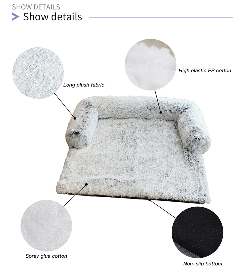 High Quality Personalized Soft Plush Large Pet Sofa Couch Cat Dog Premium Bed For Furniture
