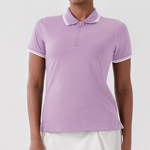 Kaus Polo wanita, kaus Golf lengan pendek cepat kering olahraga ringan rok tenis Set 2 potong - Product Image 6