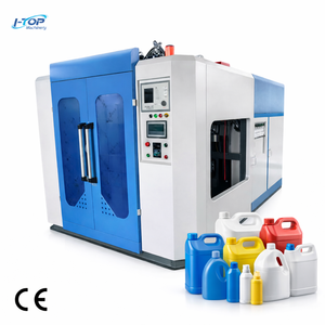 เครื่องขึ้นรูปพลาสติกอัดขึ้นรูปอัตโนมัติสำหรับ HDPE PP ขวดเจอร์รี่สามารถบรรจุอุปกรณ์การผลิตได้ - Product Image 1