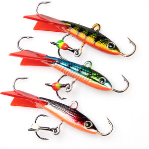 SUPERIORFISHING Équilibreur Pêche en mer Glace Matériel de montage de mouches Leurres bioniques Truite Plastique Glow Tip Up Ice Triple Hook - Product Image 3