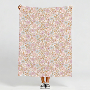 Tissu imprimé numérique floral tissé en mélange 55% lin 45% coton, écologique, respirant, absorbant l'humidité, pour canapé, robe, chemise, filles, garçons - Product Image 3