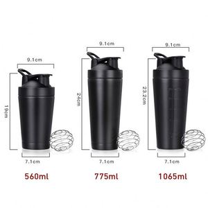 Bouteille isotherme en acier inoxydable avec logo personnalisé, shaker à protéines pour la salle de sport, grande capacité, bouteilles d'eau de sport avec logo - Product Image 4