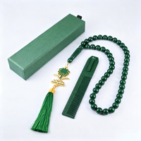Perles de prière musulmanes Tasbih, peigne à barbe métallique de poche, coffret cadeau thème Arabie Saoudite, cadeaux pour le Ramadan, l'Aïd, les jours nationaux et les événements d'entreprise