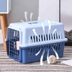 Grande cane blu cuccia da viaggio nido portatile trasportino per animali da compagnia Organizer gabbia rigida per gatti con animali - Product Image 2