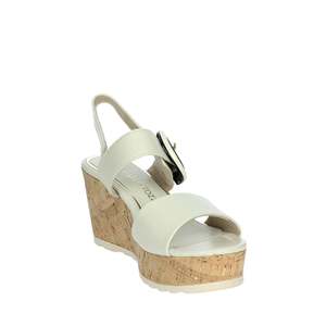 Sandalo con zeppa da donna Marco Tozzi color crema 2-28306-44 con suola in sughero stile platform - Product Image 5
