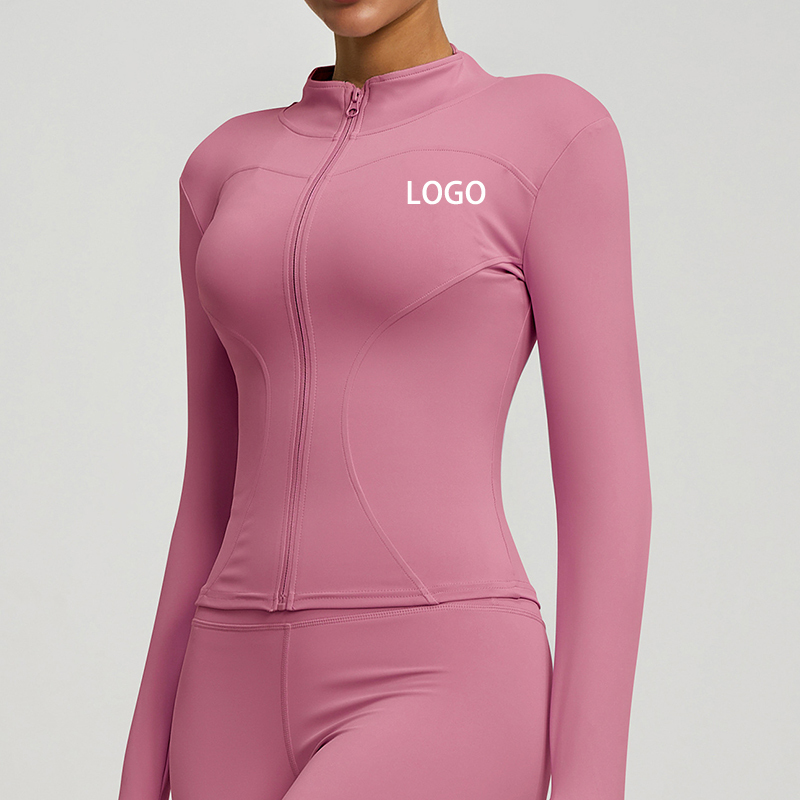 Custom Yoga Sets For Women Long-Sleeved Regular Fit Plus Size Yoga Sports Jacket Slimming Look Fitness Running Workout