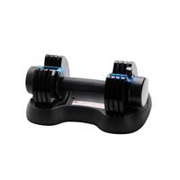 Ensemble d'haltères réglables de 25lb pour gymnastique à domicile pour musculation Équipement de fitness pour usage domestique