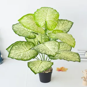Plantas Artificiales en Maceta, Ramas <span class=keywords><strong>de</strong></span> Hojas <span class=keywords><strong>de</strong></span> Tortuga Artificiales, Vegetación Artificial, Decoración para el Hogar - Product Image 4