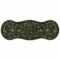 Tapis moderne antidérapant en polyester à imprimé animal vert foncé, fabriqué à la machine, pour salle à manger, chambre, cuisine, salon, couloir
