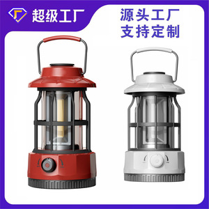Linterna de Camping con Luz COB, Batería Recargable, Luz Cálida para Exteriores, Estilo Retro Portátil - Product Image 5