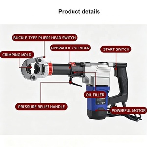 Outil de sertissage <span class=keywords><strong>hydraulique</strong></span> électrique portable multifonctionnel pour électriciens, <span class=keywords><strong>coupe</strong></span>-câbles pour bornes en cuivre et aluminium - Product Image 3