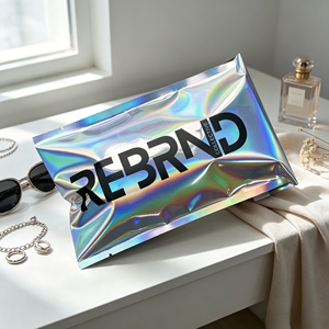 Wholesale Custom Logo Holographic Poly Mailer Bags Shiny Laser Foil Self Seal Waterproof Plastic Shipping Pouches - Product Image 1