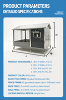 Grande niche pour chien imperméable d'extérieur, villa pour animaux de compagnie quatre saisons, chenil durable et détachable, facile à démonter