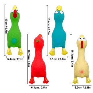 동물 모양 라텍스 삐걱 거리는 개 씹는 장난감 중소 품종 개를위한 애완 동물 대화 형 장난감 - Product Image 2