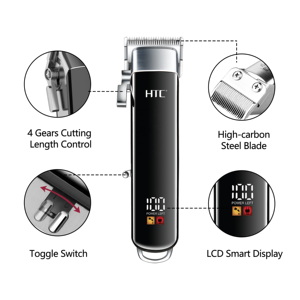 <span class=keywords><strong>HTC</strong></span> AT-768 người đàn ông cắt tóc chuyên nghiệp Kit độ cứng cao Lưỡi tông đơ cắt tóc không dây - Product Image 2