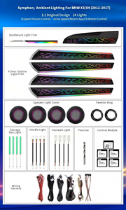 Kit di Aggiornamento Luci Ambientali X3 X4 per <span class=keywords><strong>BMW</strong></span> <span class=keywords><strong>F25</strong></span> F26 2012-2017, Illuminazione Interna a LED, Accessori Colorati Sinfonici - Product Image 3