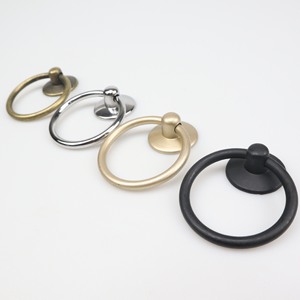 Vintage bulat cincin furnitur pintu tarik pegangan Aloi kabinet lemari gagang laci mebel dekoratif perangkat keras - Product Image 2
