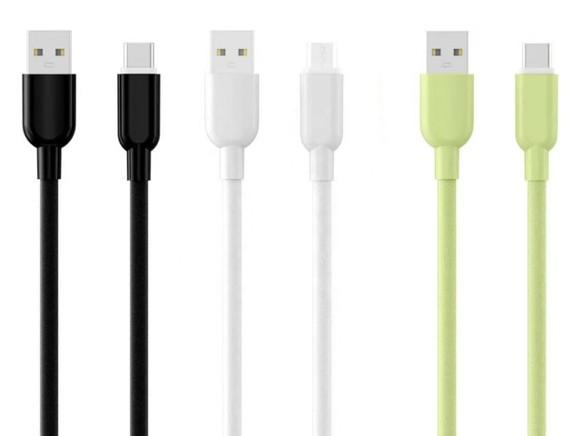 1M Type-C USB 2.0 Data Cable with Pure Copper Conductors and Silicone Coating for Mobile Phones-3A Fast Charging