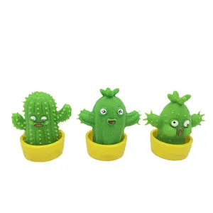 Nieuwe Aankomst Nieuwigheid Groene Squishy Cactus Kids Fidget Speelgoed Decompressie Pinch Creatief Knijp Plant Speelgoed