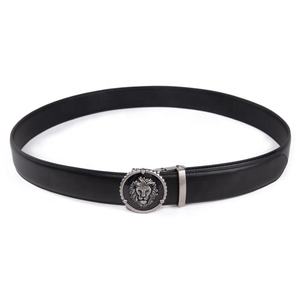 Alfa Men's Genuine Leather Jean Ratchet Hip Hop Belt con hebilla automática y logotipo personalizado - Product Image 6