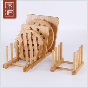 Bamboo Draining Rack L Size With Stand For <b>Kitchen</b> Dish <b>Storage</b> - Product Image 3