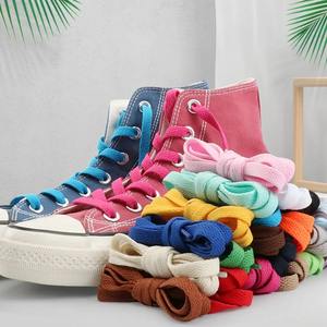 Vente flash : lacets plats en polyester monocouche de 8 mm pour baskets, lacets de chaussures en 36 couleurs, lacets plats colorés pour baskets, qualité de course - Product Image 4