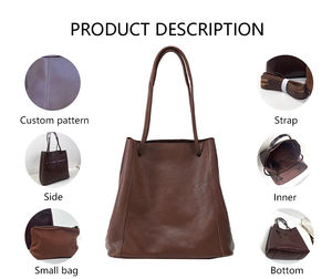 3365 <span class=keywords><strong>J</strong></span>女式奢华全粒面植物鞣革牛皮单肩包耐用透气环保女包 - Product Image 2