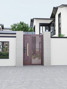 <span class=keywords><strong>Portail</strong></span> <span class=keywords><strong>battant</strong></span> <span class=keywords><strong>double</strong></span> en alliage d'aluminium avec revêtement en poudre durable et garantie d'un an pour cour, villa, jardin - Product Image 5