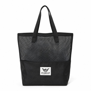 Custom Logo <b>Foldable</b> Hollow Mesh Single Shoulder Handbag Lightweight Summer Outdoor Travel Shopping Mesh <b>Beach</b> Tote <b>Bag</b> - Product Image 2