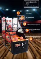 Machine de jeu de basket-ball électronique d'intérieur adulte chaude machine de tir de luxe de rue à vendre