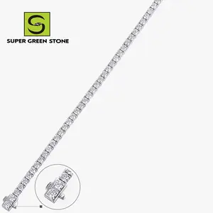 SuperGS SGSB015 gioielli all'ingrosso da donna 18K oro Fine diamante arcobaleno colorato laboratorio cresciuto collana Tennis bracciale