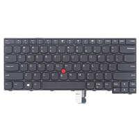 Keyboard Pengganti untuk ThinkPad E470 E475 E470C Keyboard Tata Letak Rusia Inggris AS 01AX094 SN20K93258 Tanpa Lampu Latar dengan Pointer