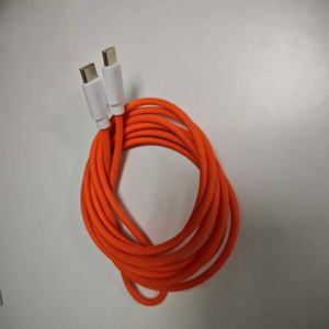 2メートル オレンジ色 Type-C ヘビーデューティー編組高速充電データケーブル iPhone 17/16/15 & コンピューター用 - Product Image 1