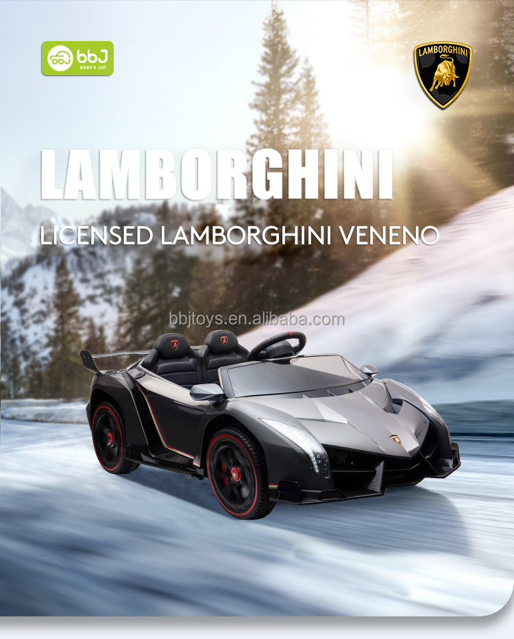 ランボルギーニVeneno 12Vバッテリー駆動のライドオンカー2人乗りの
