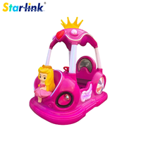 Voiture tamponneuse électrique Princesse pour deux personnes, simulant la conduite, avec musique et lumières, pour parcs d'attractions intérieurs/extérieurs pour enfants